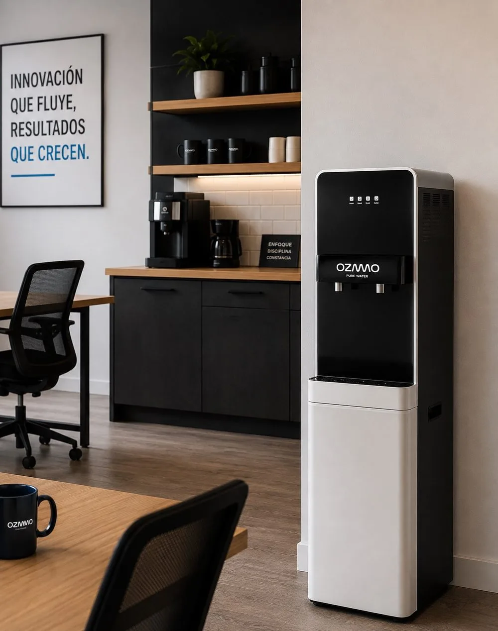 Dispensador Ozmmo en una oficina